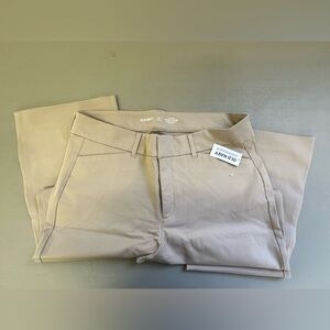 Old Navy Women's Pixie Flare 12 Petite Khaki Tan Boot Cut High Rise Pants NWT
